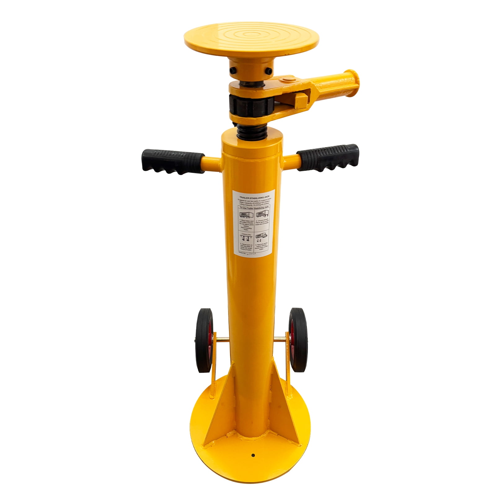 Trailer Jack Stand Spiral Ascending Jack Bracket Container Truck Jack 100,000 Lbs Static Capacity 40,000 Lbs Lifting Capacity Carbon Steel