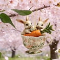 thumbnail image 5 of AURIGATE Easter Teacup Bunny Hanging Ornaments, Cute Rabbit in Teacup Decorative Accents, Spring Easter Tree Decorations for Home, Party, Window & Easter Gifts, 5 of 6