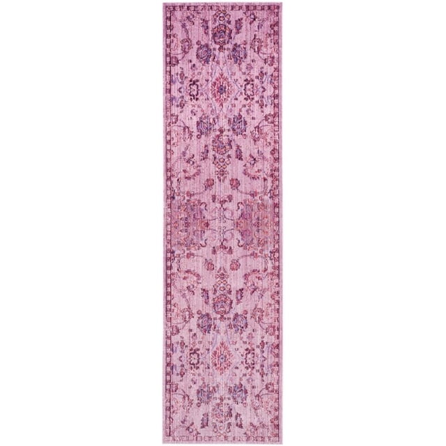 Safavieh Valencia Collection VAL105C Pink and Multi Polyester Area Rug, (5' x 8')