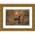 thumbnail image 1 of Murdock, Ramona 18x13 Gold Ornate Wood Framed with Double Matting Museum Art Print Titled - Moose Meadow, 1 of 4
