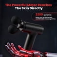 thumbnail image 2 of XIRQI Massage Gun Deep Tissue, Handheld Electric Muscle Massager with 4 Heads & 6 Speed Birthday Gifts for Men Women Dad Electric Massager for Muscles (Black), 2 of 8
