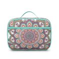 thumbnail image 2 of Boho Folk Insulated Tote Geometric Mandala Lightweight Compact with Front Pocket, 2 of 6