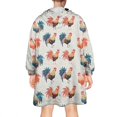 thumbnail image 2 of Wearable Oversized Blanket,Light Gray Chicken Rooster Pattern Wearable Blanket Hoodie for Adults,Cozy Hooded Blankets with Super Pockets,Super Warm Fuzzy Pullover for Women & Men, 2 of 6