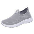 thumbnail image 5 of Rokment Womens Orthopedic Slip on Socks Walking Running Shoes Comfortable Arch Support Memory Foam Cross-Training Non Slip Nursing Sneakers Grey Size 8.5, 5 of 6