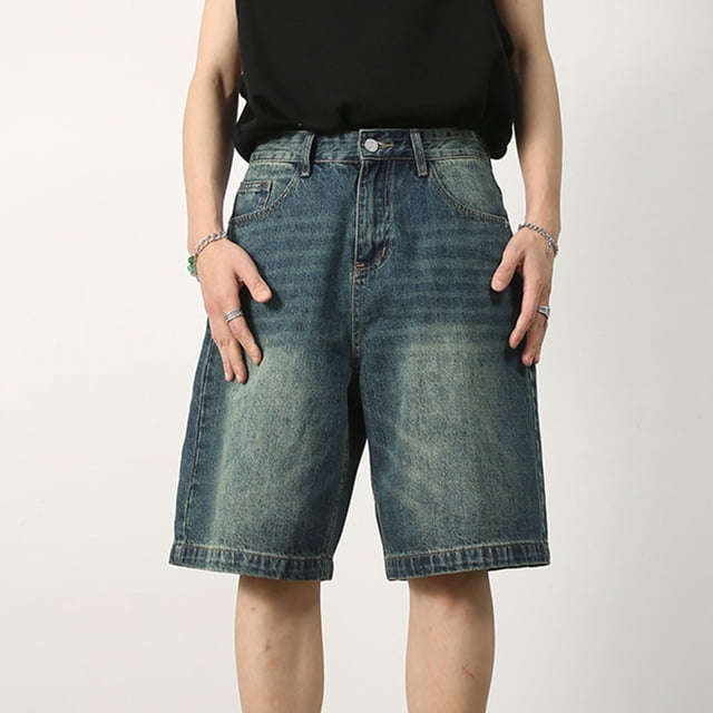 WILLBEST Pantalones Cortos para Hombre Pantalones Cortos de Mezclilla Casuales Cómodos Pantalones Cortos de Mezclilla Elásticos de Moda para Exteriores