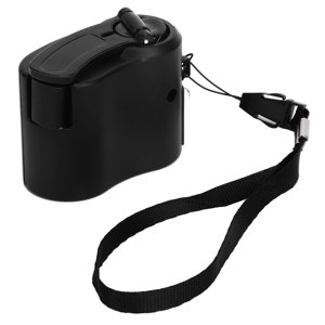 Portable Emergency Hand Crank Power with LED Flashlight Phone Charger Rechargeable Hand Power USB Charger for Home Outdoor Hiking Camping[Black]