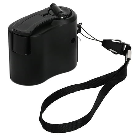 

Portable Hand Power USB Charger Stylish USBHandCrankPhoneCharger Red LED Light Lightweight For Camping For Outdoor Black
