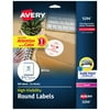 Avery High Visibility Round Labels with Sure Feed for Laser Printers, 2-1/2", 300 Labels (5294)
