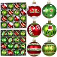 thumbnail image 2 of FlareFable 2.4" Carving Christmas Tree Balls Hanging, with Painting Unique Christmas Ball Tree Ornaments, Perfect Balls Accessories for Tree, Mantel, Party Christmas Decoration(16PCS), 2 of 10