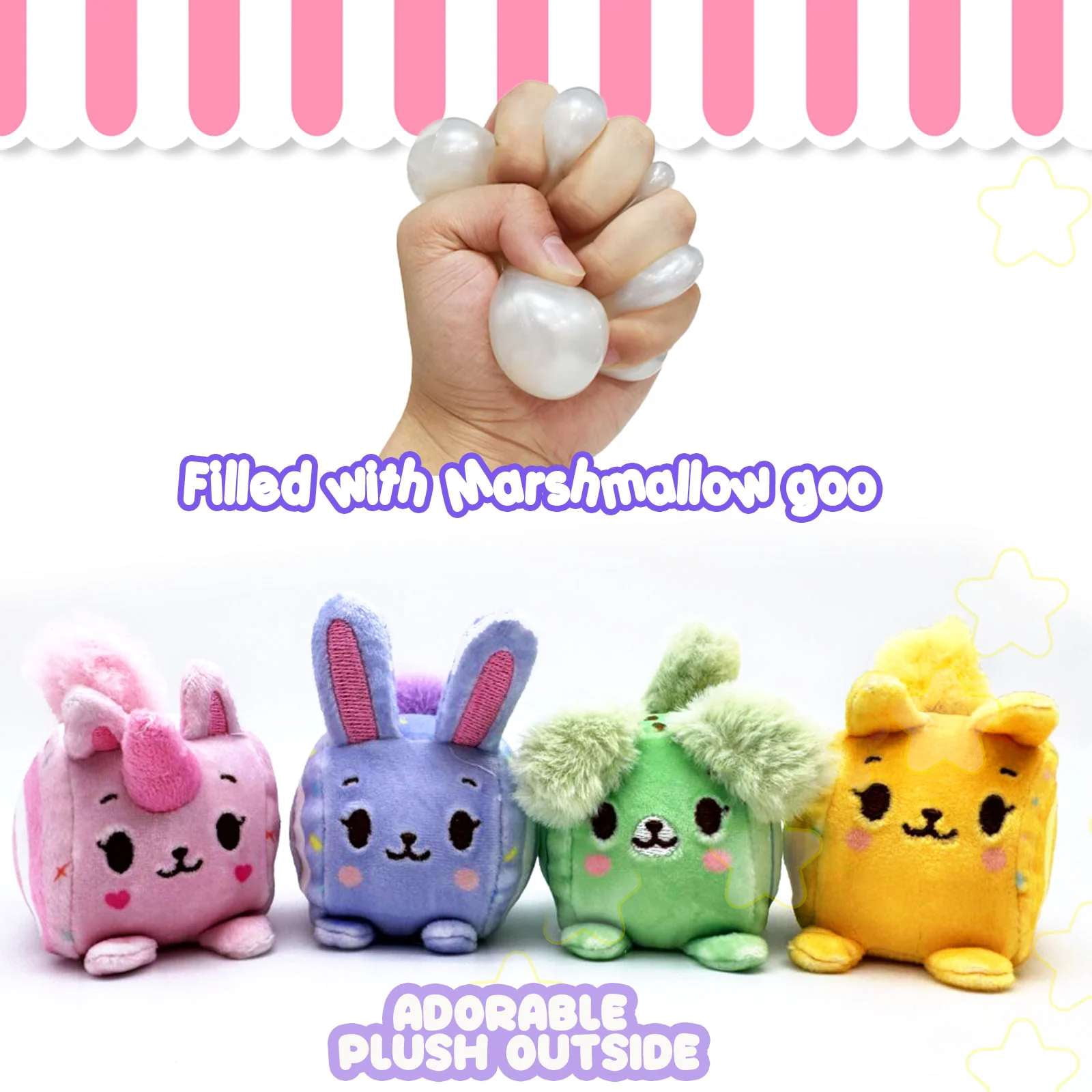 Squish Berries Pink Plush Squeeze Toy