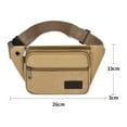 thumbnail image 2 of Outdoor Travel Large Capacity Storage Bag Multi-Pockets Chest Shoulder Bag Waist Bag Fanny Pack Men's Crossbody Bags COFFEE, 2 of 8