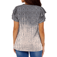 thumbnail image 5 of UVN Summer Blouse for Women Ruffle Short Sleeve Shirts V Neck Button Down Elegant Ladies Tops, 5 of 9
