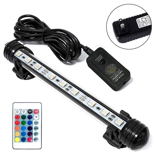 Luces LED sumergibles para acuarios, luces para acuarios con encendido/apagado automático temporizado, tiras LED para peceras,