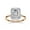 Rose Gold, variant on Halo Solitaire Engagement Ring for Women, 1.85 Carat (ctw) Emerald and Round Cut Lab Grown Diamond Ring In 14K White Gold Over Sterling Silver F-G-H, SI Quality Gifts For Her Ring Size-4