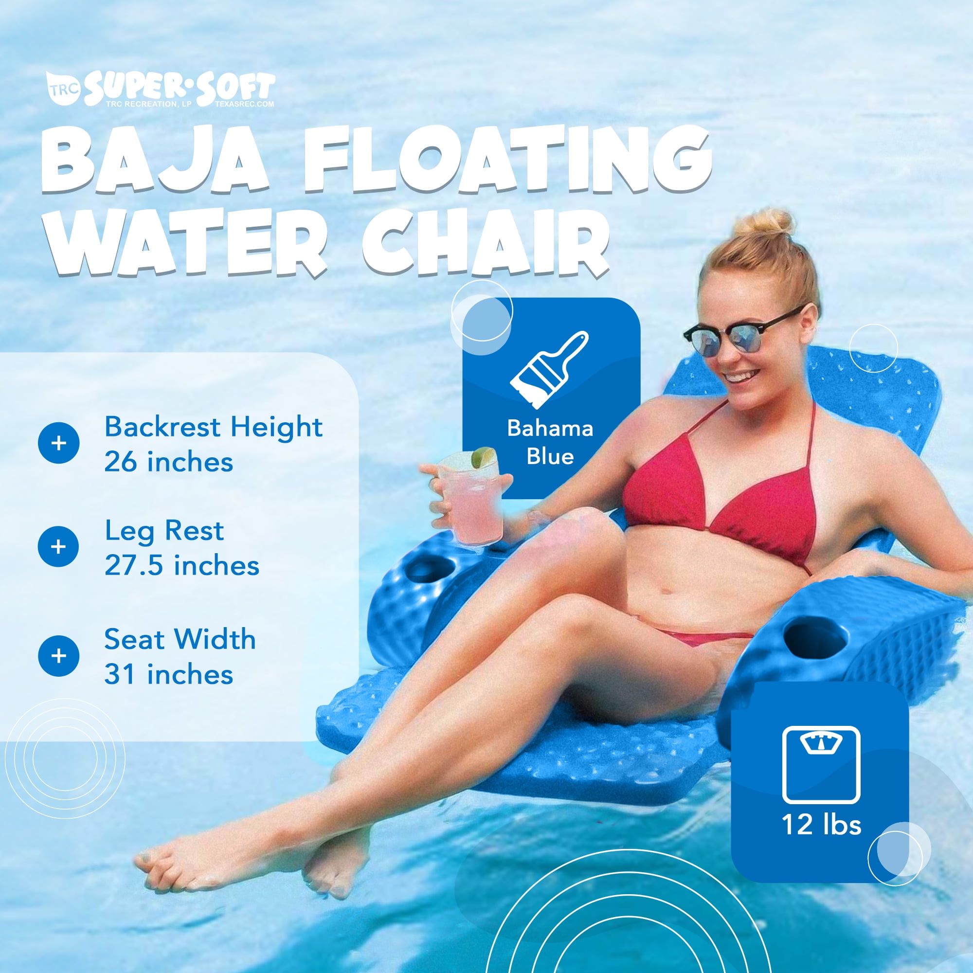 TRC Recreation Baja Folding Chair Swimming Pool Liberia Ubuy