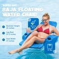 thumbnail image 3 of TRC Recreation Baja Folding Chair Swimming Pool Float Armchair, Bahama Blue, 3 of 9