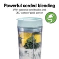 thumbnail image 6 of Hamilton Beach Personal Blender, 14 oz BPA-Free Jar 300W Portable Blender for Shakes and Smoothies with Leakproof Lid, Ice Blue, 6 of 11
