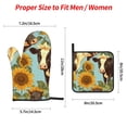 thumbnail image 3 of ZICANCN Oven Mitts and Pot Holders Sets, Cows Standing Field Sunflowers Baking Sets Kitchen Heat Resistant 4 Pieces, 3 of 8
