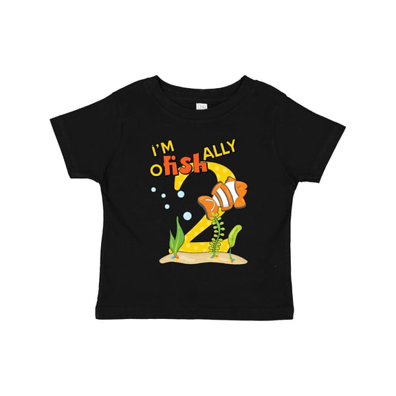 Inktastic I'm O-fish-ally Two Cute Clownfish Second Birthday Boys or Girls Toddler T-Shirt