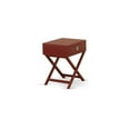 thumbnail image 3 of East West Furniture Hamilton 20" Wood Nightstand with Drawer in Burgundy Red, 3 of 4