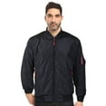 thumbnail image 4 of Maximos Men's Lightweight Water Resistant Reversible Flight Bomber Jacket (Black,L), 4 of 5