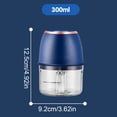 thumbnail image 3 of WUXIAB Cordless Mini Processor,Meat Vegetable Chopper,Electric Food Chopper,Easy To Clean,USB Rechargeable Electric Garlic Grinder 300ml,6-Blade Food Chopper for Meat Veggies,Cordless Mini Processor, 3 of 7