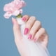 thumbnail image 4 of Juego de 3 placas de estampado de uñas con lazo rosa, plantilla artística con diseño de lazos de cinta, placa de acero inoxidable con estampador y raspador., 4 of 7