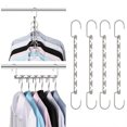 thumbnail image 4 of Paquete de 6 perchas plegables de Metal para dormitorio de Hotel, sala de estar, armario, gancho de almacenamiento de ropa, organizador de ahorro Almacenamiento y organización del hogar Forma plana Bearachild HA068303-01, 4 of 6