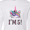 thumbnail image 4 of Inktastic 5th Birthday Unicorn Party 5 Year Old Girl Long Sleeve Youth T-Shirt, 4 of 5
