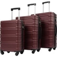 thumbnail image 2 of Luggage Set of 3, Hardshell Carry on Suitcases Set with Spinner Wheels and TSA Lock, Portable Lightweight Luggage 20"/24"/28" for Travel Business, Silver, L0221, 2 of 10