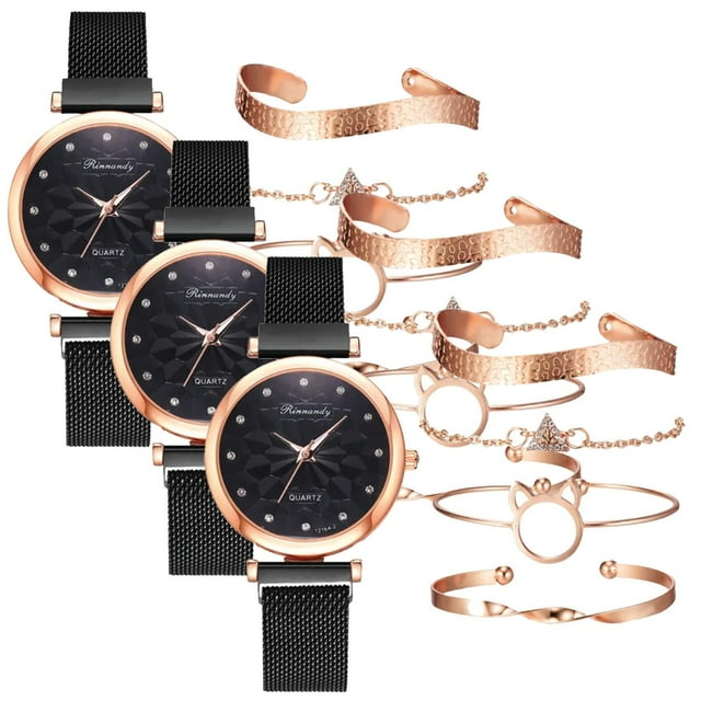 Relojes AstraTimeBlack 3Pza VentDepot Negro 3.4cm 25cm 1.4cm 1cm