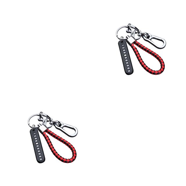 sweethay LLavero de coche, número de tarjeta, llavero de 0-9 dígitos, cuero portátil, pulido antihuellas dactilares, llavero de presión tipo 2 Tipo 2 2piezas sweethay CBP214375
