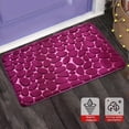 thumbnail image 4 of Color Sólido Matera de baño Puerta absorbente antideslizante grande Decoración de alfombras Niño Sala de estar Baño Almohadillas suaves Accesorios Red del vino, 50x80cm seitruly HA009646-15, 4 of 6