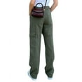 thumbnail image 4 of NFTOEIULA Women Straight Leg Streetwear Cargo Jeans Pants With Pockets, 4 of 6