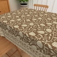 thumbnail image 5 of Brown Floral Rectangle Tablecloth,52x70 Inch,Waterproof Stain Resistant Table Cover for Kitchen Dining Party Decor, 5 of 7