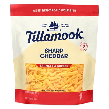 Tillamook Shredded Sharp Cheddar Cheese, 32 ozs