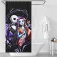 thumbnail image 3 of The Nightmare Before Christmas Rideau de Douche Décoratif Rideau de Bain Imperméable en Polyester avec 12 Crochets, 3 of 7