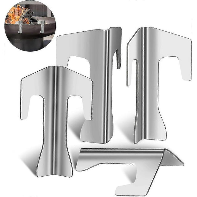 4 Pcs Fire Plates Spacer Set,universal Stainless Steel Spacers,fire Barrel For Use On Fire Barrels, Fire Bowls And Kettle Grills, Bbq Disc