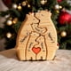 thumbnail image 2 of Rompecabezas de madera personalizado con grabado gratis, figuritas de decoración del hogar, regalo de cumpleaños y Navidad, familia de osos, 2 of 4