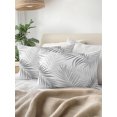 thumbnail image 3 of Outdoor Pillows Waterproof, Gray Palm Leaf Bedding Throw Pillows with Insert for Couch Sofa Bed, Tropical Botanical Leaves Minimalist 12x20 Inch Pillowcases Decorative Camping Patio Pillow Set of 1, 3 of 8
