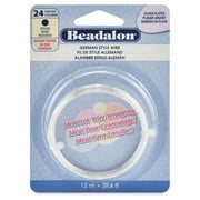Beadalon German Style Wire - Silver-Plated, 24 Gauge, 0.020" x 39-2/5 ft