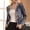 Blue, variant on Spring Jackets for Women Stretchy Denim Jackets with Rhinestones & Sequin Y2k Women Jeans Coats (Blue XXXXL)