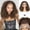 Ombre Brown Blone, variant on Braided Wig for Black Women Braids Cornrows Lace Curly Wigs 16 Inch Lace Frontal Braided Fully Curly Bob Synthetic Glueless Wig Mix Blonde