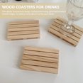 thumbnail image 5 of Coffee Coaster Wooden Cup Cushions Tray Desktop Flowerpot Rack House Decorations for Home Decorative Serving Office, 5 of 6