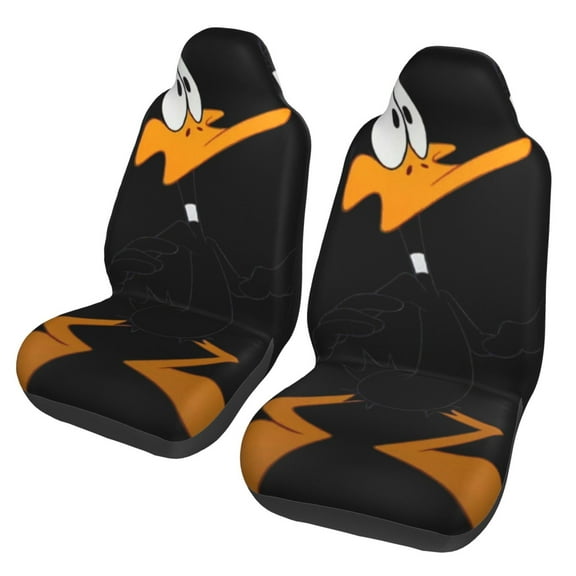 Daffy Duck Car Seat Cover Colorful Print Front Seat Covers 2 Packs, Vehicle Seat Protector Covers Accessories Fit Most Auto Cars Sedan Truck SUV Van