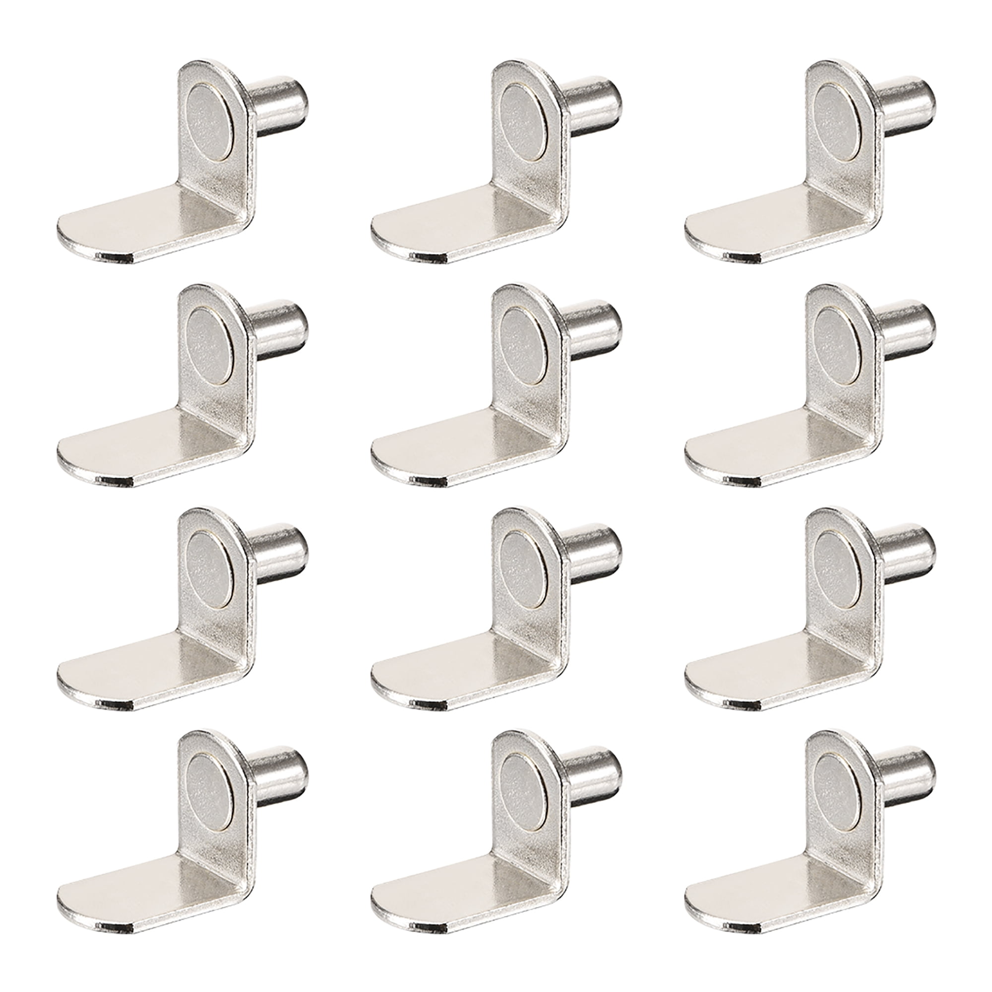 One PAIR Chrome Plated Glass Shelf Clamps Brackets Shelves up to 6mm thick 