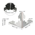 thumbnail image 2 of 30x30x30mm Metal Box Corner Protectors Electroplated Silver Tone 10 Pack, 2 of 5