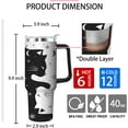 thumbnail image 4 of Gothic Cat Tumbler - 40oz Stainless Steel Insulated Cup with Handle & Straw for Cat Lovers - Gothic Gift for Women, 4 of 6