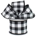 thumbnail image 3 of Black White Buffalo Plaid Ribbon - 2 1/2" x 10 Yards, Wired Edge, Christmas, Birthday, Rustic, Farmhouse, Wreath, 3 of 3