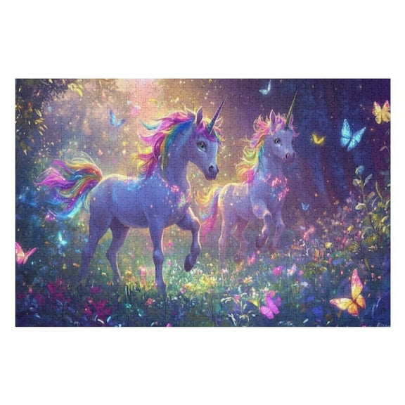 Puzzles for Adults 300 Pieces - Fantasy Unicorn Wooden Jigsaw Puzzle - Perfect Interlocking Clear Printing - Adults Educational Puzzle Ideal Gift